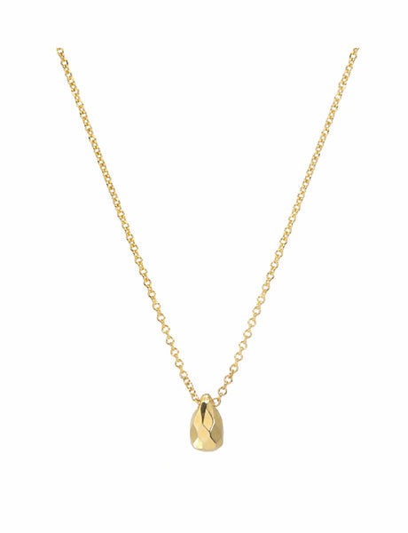 Dogeared Modern See the Light Faceted Teardrop Necklace - Gold Dipped