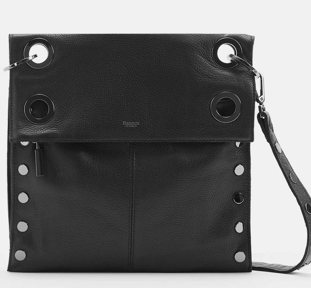 Hammitt Montana Leather Crossbody Bag, Black