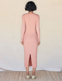 Sundry TWISTED CUT OUT TOP- adobe