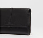 Hammitt Benjamin black wallet w gunmetal