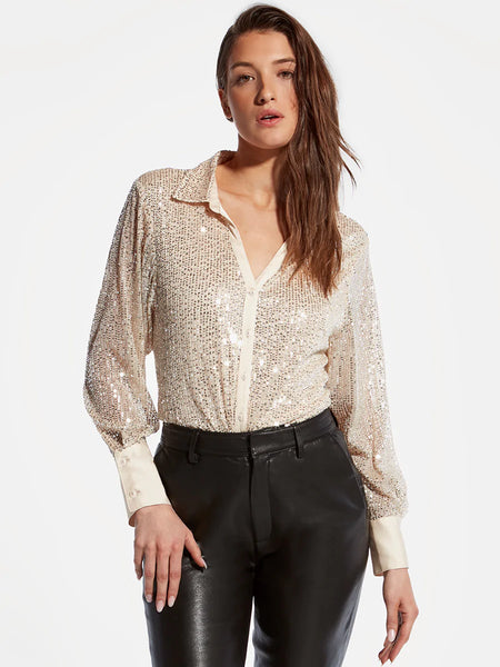 AS by DF Camellia Blouse - champagne