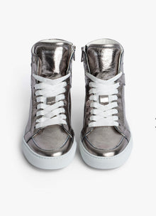 Zadig & Voltaire ZV1747 High Flash Vintage High Tops- Gunmetal