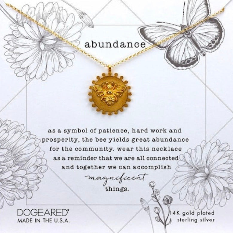 Dogeared abundance- bee gold
