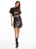 ASbyDF Allison Recycled Leather Skirt Black