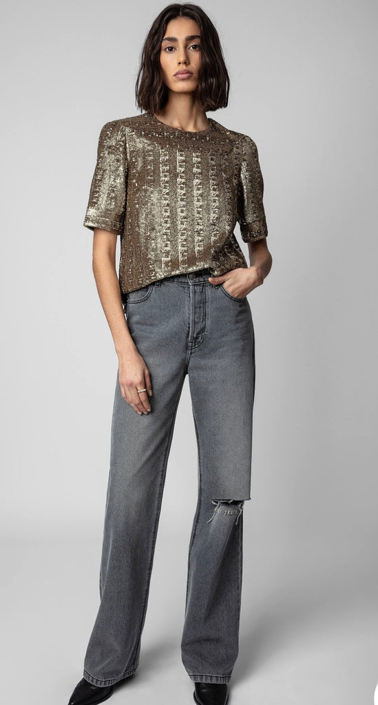 Zadig & Voltaire Toysse Sequin Blouse – Lux Rox