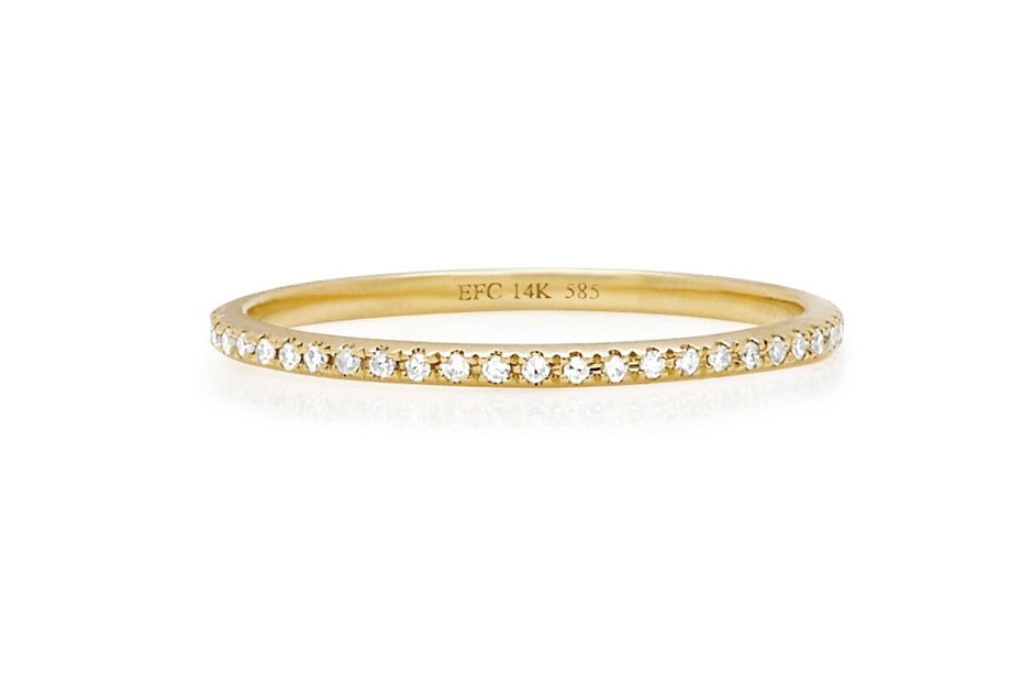 EF Collection 14k Y gold eternity stack ring _ .17 Ct size 6