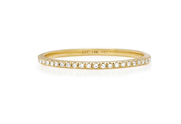 EF Collection 14k Y gold eternity stack ring _ .17 Ct size 6