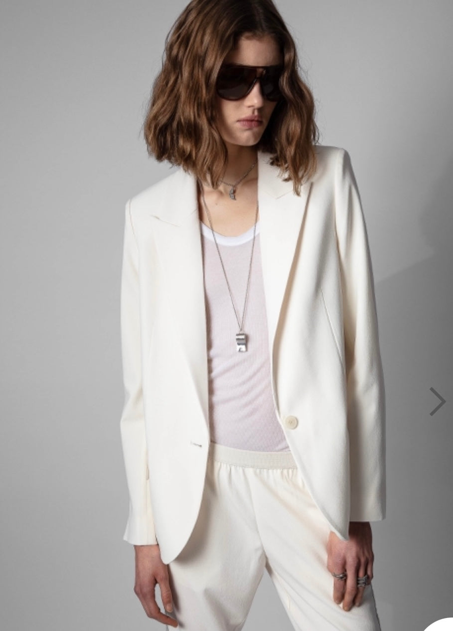 Zadig & Voltaire Voyage Crepe Jacket in Celadon