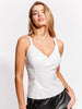 ASbyDF REAGAN RECYCLED LEATHER TANK- white