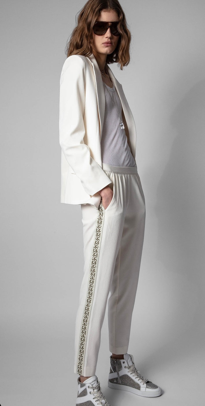 Zadig & Voltaire Voyage Crepe Jacket in Celadon