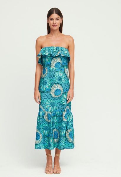 RHODE Thea Dress Aquatic Bloom