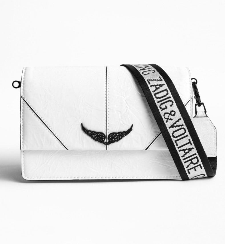 Zadig & Voltaire Lolita patent white purse