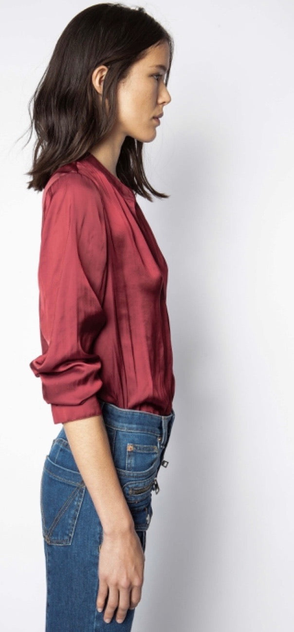 Zadig & Voltaire Tink Satin Tunic shirt