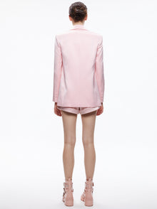 Alice and Olivia Denny Notch Collar Boyfriend Blazer w/ Piping