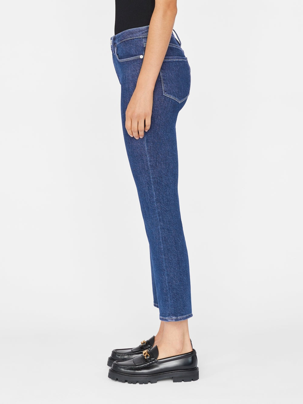 Frame Le One Crop Mini Boot in Ackerman