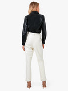 ASbyDF LA NUIT RECYCLED LEATHER BLOUSE- black
