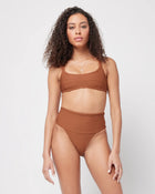 L Space Eco Chic Repreve® Jess Bikini Top- coffee