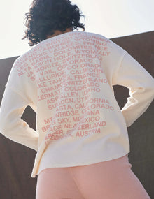 Sundry Gradient Stripes Sweater - Eggshell