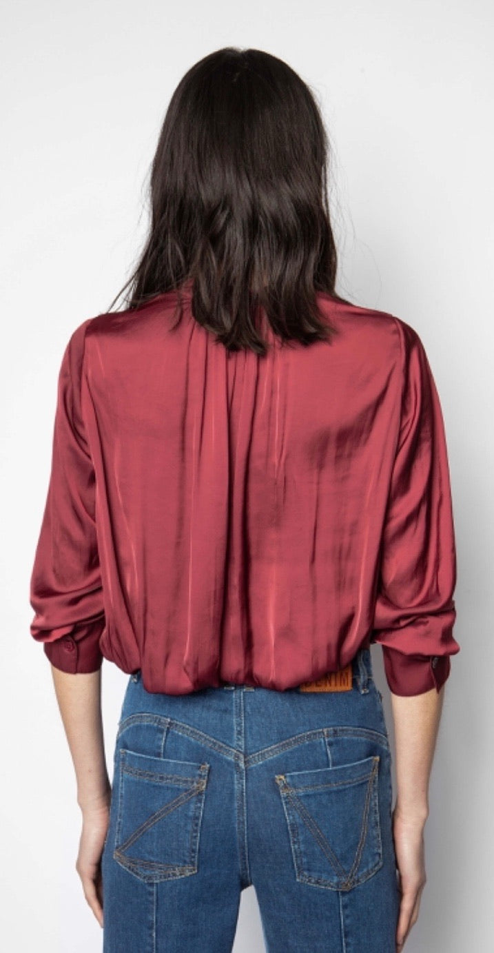 Zadig & Voltaire Tink Satin Tunic shirt