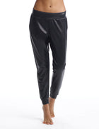 Commando Faux Leather Jogger - black