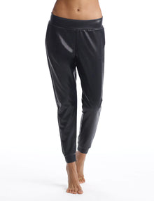 Commando Faux Leather Jogger - black