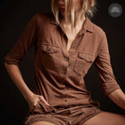 James Perse SHEER SLUB SIDE PANEL SHIRT