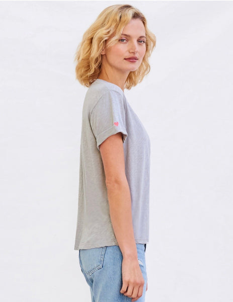 Sundry Star & Heart rolled tee- dusk