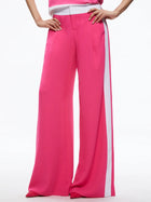 Alice & Olivia ERIC MID RISE PANT WITH TUX STRIPE