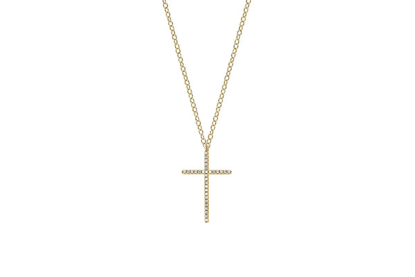 Ef Collection DIAMOND CROSS NECKLACE