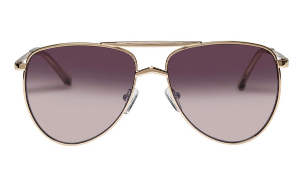 Le Specs high fangle gold sunglasses