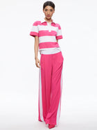 Alice & Olivia ERIC MID RISE PANT WITH TUX STRIPE