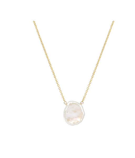 Dogeared Modern One in a Million White Keshi Pearl Necklace