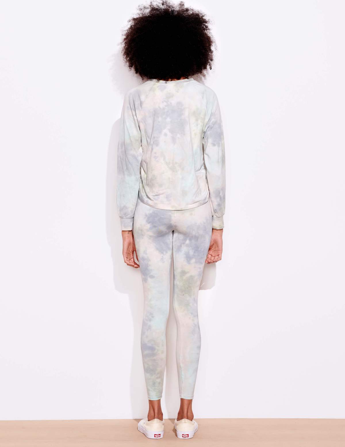 Sundry Cinched waist raglan moss tiedye