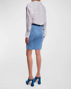 Asbydf Sally Striped Button-Front Blouse