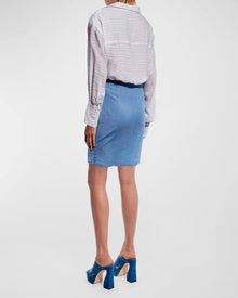 Asbydf Sally Striped Button-Front Blouse