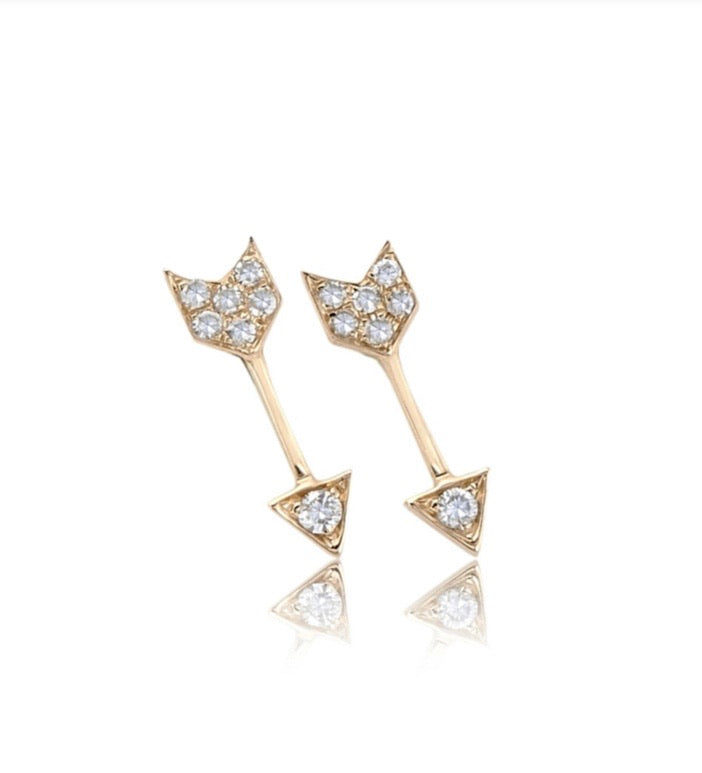 Ef collection single 14k gold  stud