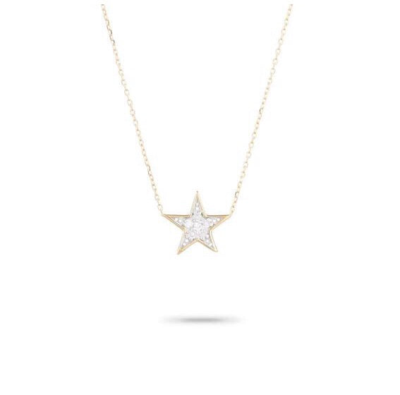 Adina Reyter solid Pave star necklace - y14k