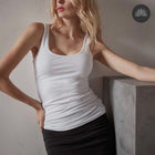 James perse long tank - white