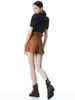 Alice & olivia Laurine paper bag cargo shorts- camel