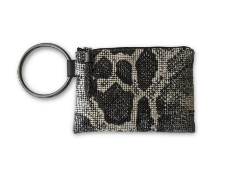 Whiting & Davis python wristlet