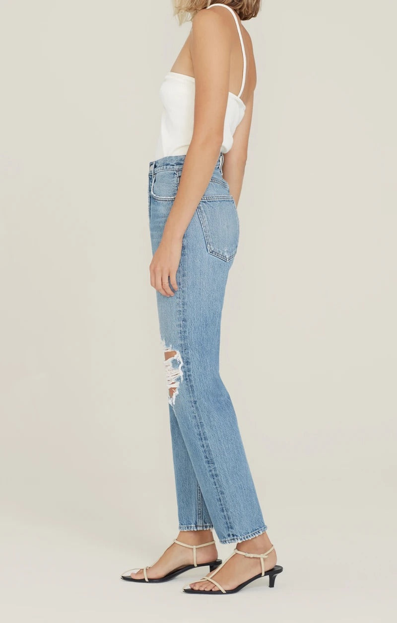 Agolde 90'S PINCH WAIST HIGH RISE STRAIGHT IN BACKDROP