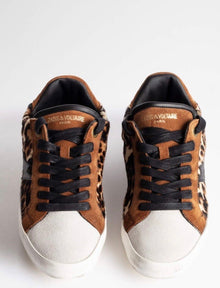 Zadig & Voltaire Leo Printed Cowskin tennis shoes