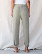 Sundry Faux Sherpa Jogger - Military