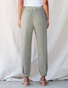 Sundry Faux Sherpa Jogger - Military