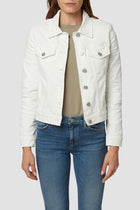Hudson Classic Fitted Trucker Jacket white jean jacket
