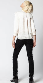 Zadig & Voltaire Tygg Satin flounce shirt - judo
