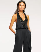 Ramy Brook Embellished Maya Plunging Jumpsuit