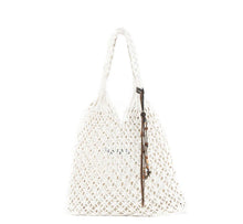 JADEtribe Macrame Sac Charm Tote Sand