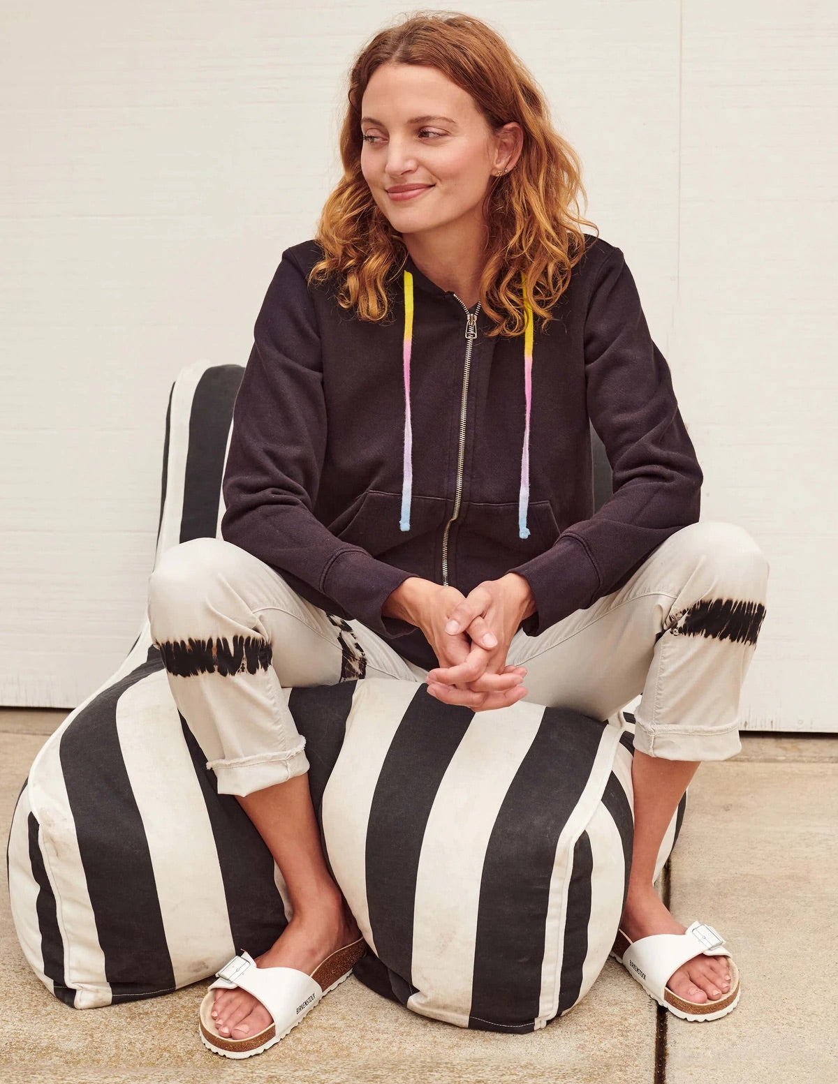 Sundry zip hoodie - black